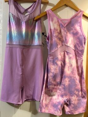 Cat & Jack Girls' Lavender Dance Rompers with Iridescent Accent